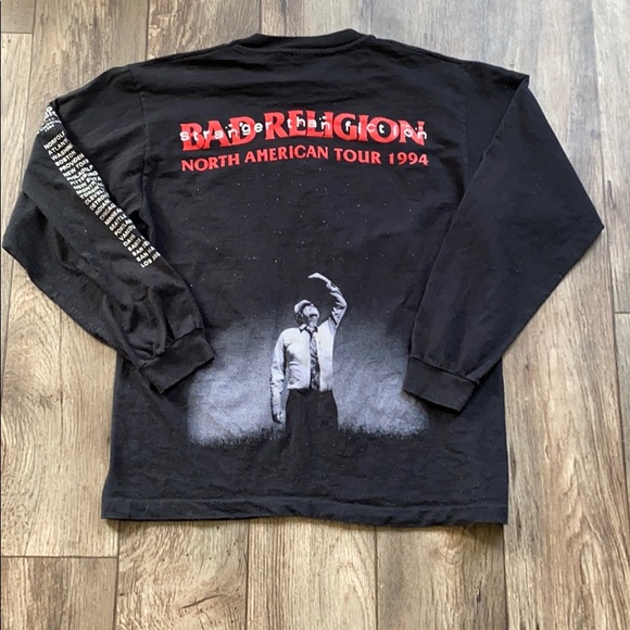 RARE 94 Bad Religion LS Tour Shirt - Picture 2 of 8